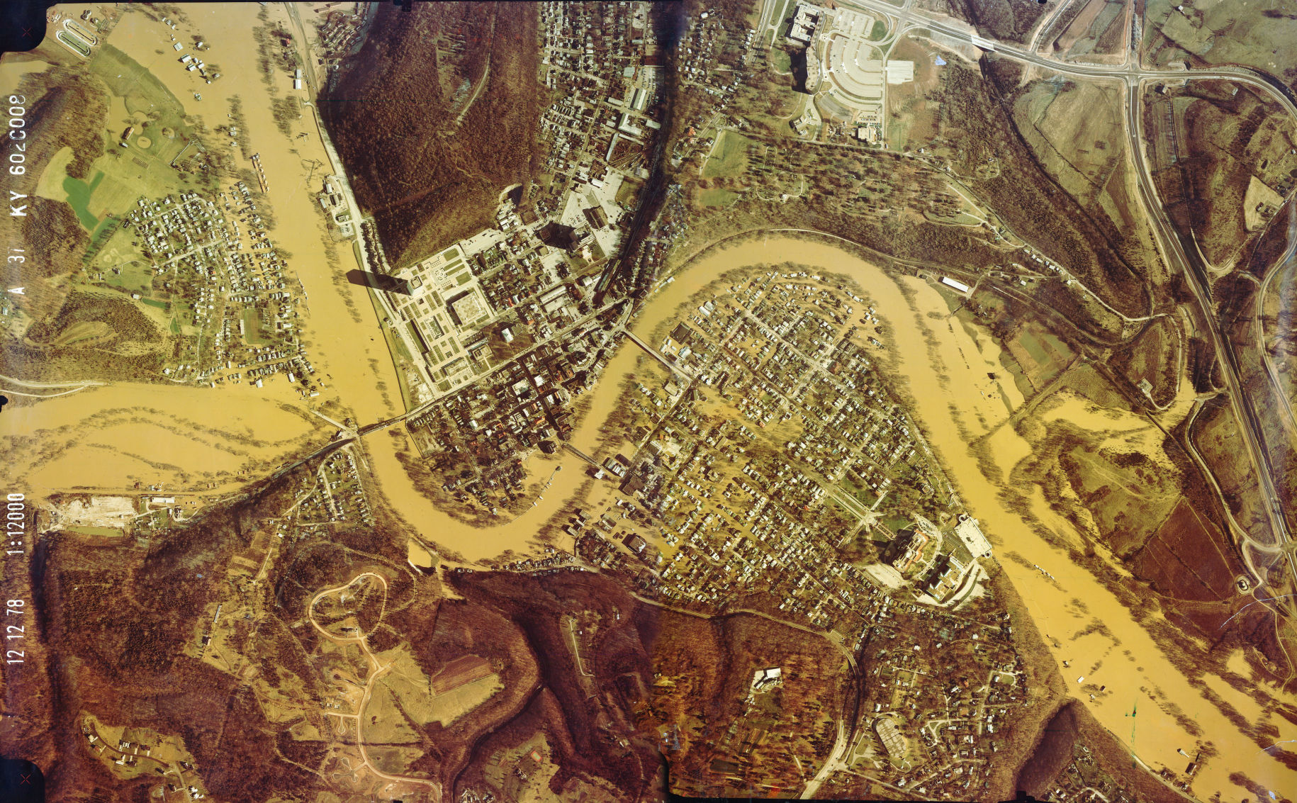 1978 flood aerial shot